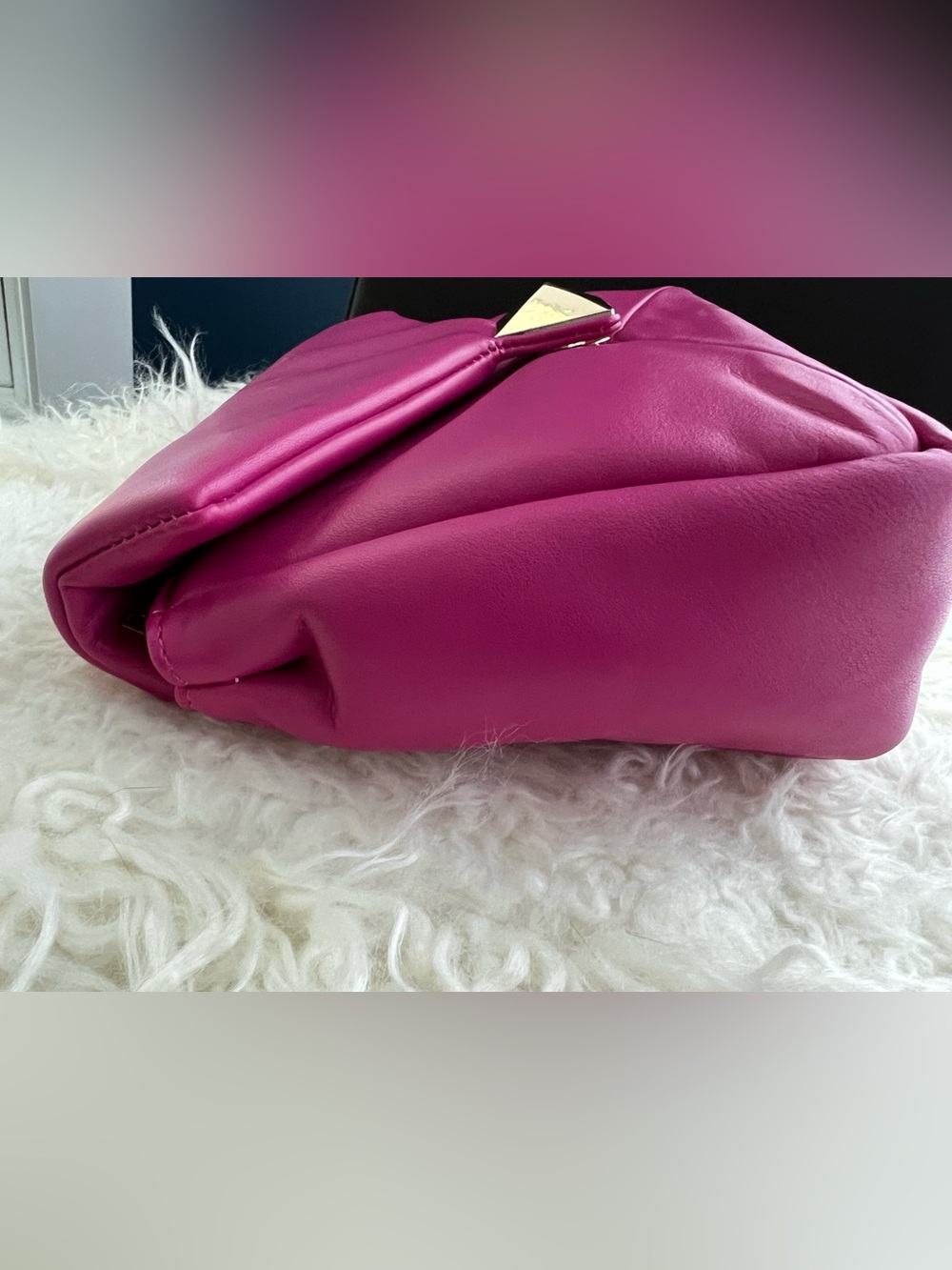 Fuchsia Quilted Chain Shoulder Bag - Unbranded - Picture 8 of 10